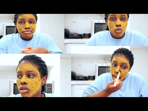 ASMR How to make a Turmeric Face Mask || Beginner Friendly Tutorial ~ Skin care routine