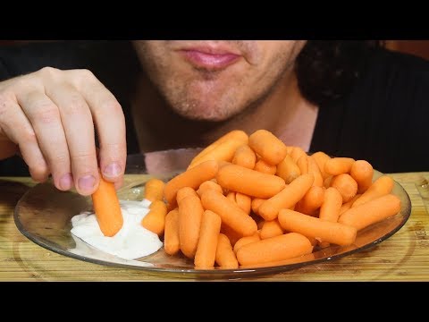 ASMR BABY CARROTS W/ RANCH ( Extreme Crunchy Sounds ) No Talking 먹방