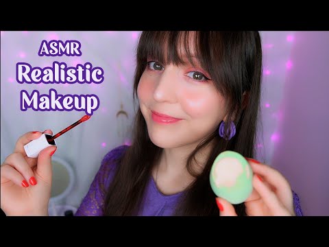 ⭐ASMR [Sub] Realistic Makeup in 10 Minutes💖 (Soft Spoken, Binaural Layered Sounds)