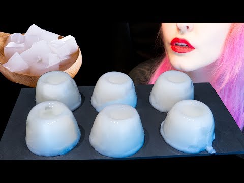 ASMR: Chewy & Wobbly Coconut Pudding w/ Nata De Coco | Thai Pudding ~ Relaxing [No Talking|V] 😻