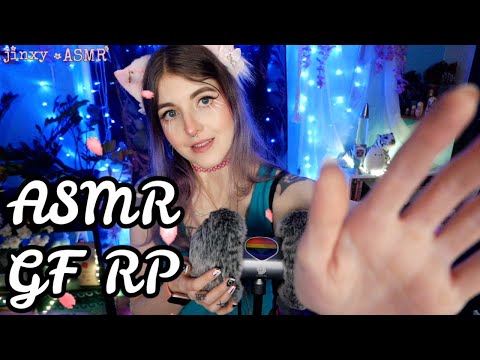 ASMR | Girlfriend comforts you (Personal Attention Roleplay) | Fluffy mic brushing, kisses & more