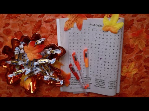 FRUIT PIES FOR THANKSGIVING WORD SEARCH WERTHER'S CHEWY CARAMELS ASMR EATING SOUNDS