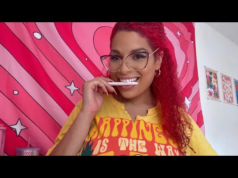 Nerdy Girl Spit Paints you In the back of Class (ASMR) 👅📚