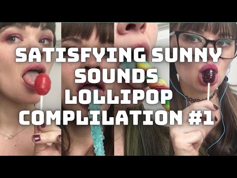 ASMR LOLLIPOP 1hr COMPLILATION Up-Close aggressive tongue tingles satisfying Sunny mouth sounds