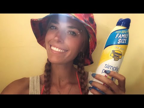 ASMR 🏝 getting you ready for the beach 🏖