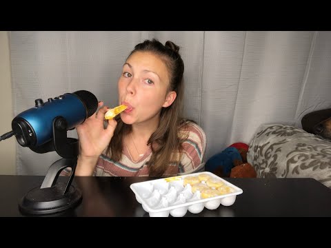 ASMR || EATING ICE CREAM MOCHI (chewy, fruity, mango dessert)