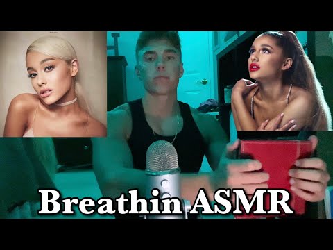 ASMR singing Breathin by Ariana Grande | lullaby whispered singing with tapping for sleep