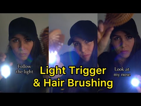 [ASMR] Very relaxing 😌 HAIR BRUSHING & LIGHT TRIGGERS💡for Sleep & Anxiety Relief