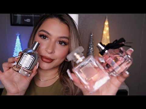 ASMR Perfume bottle triggers for SLEEP💤 my perfume collection🌸 glass tapping✨
