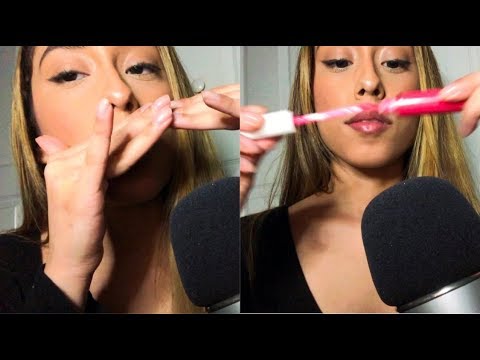 Try On Lipgloss with Mouth Sounds/Kisses [ASMR]