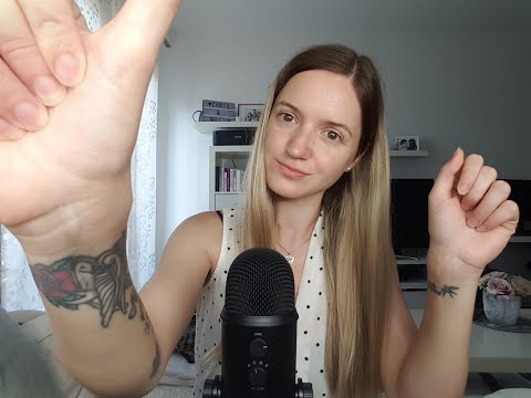 ASMR | PURE hand sounds and movements + mouth sounds with the blue yeti / english whispering