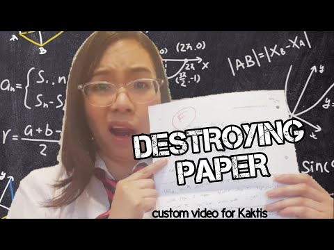 ASMR: STUDENT DESTROYS HER PAPER - Roleplay (Paper Ripping, Boot Crushing) 👩‍🎓👢 [Custom for Kaktis]