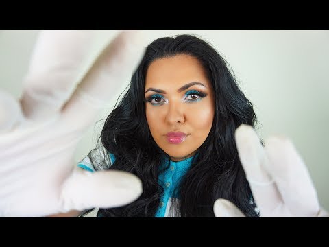 ASMR Relaxing Face Massage With Latex Gloves Whispered Pampering