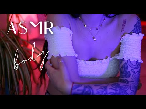 ASMR Body Scratching, Touching & Tapping (White Noise) | Nymfy Official