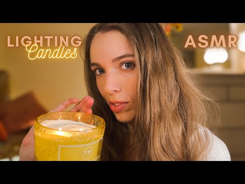 ASMR | Relaxing & Lighting Spring Scented Candles | Whispers, Tapping, Show & Tell