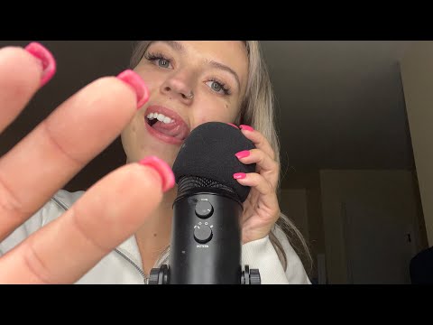 ASMR| 1000% Sensitivity Fully Wet-Fast & AGGRESSIVE Mouth Sounds + Mic Cover Swirling/Scratching