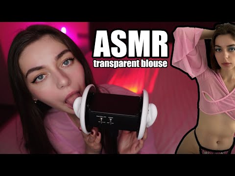 ASMR | Mouth sounds with 3Dio Mic in transparent blouse 💗 | Elanika