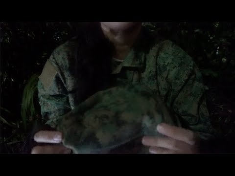 [ASMR 4K] Military Field Camp (Patching You Up, Cooking and Eating Military Ration)