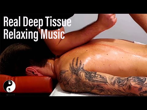 [ASMR] Real Deep Tissue Back & Shoulder Massage on Pro Boxer To Aide Recovery With Relaxing Music