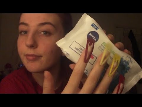 asmr🌹| hair clip nails🧤 tapping & scratching random objects & camera (fast and aggressive)🐝😋⛺️💕