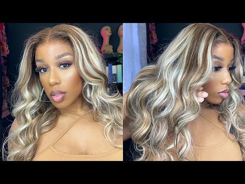 ASMR | The Prettiest Blonde/Brown Highlight Wig 😍(Yolissa Hair Review & Install)