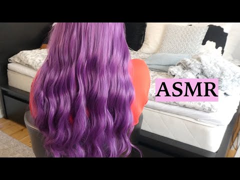 ASMR Purple Hair - Brushing & Braiding (Relaxing Hair Play Sounds For Sleep, No Talking) *Ad