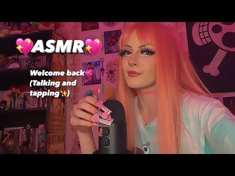 ASMR// welcome back! (Whispering, nail tapping, mic scratching🌸)