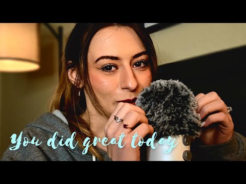 Repeated 'You did great today' and Mic Scratching  | ASMR - Repeated Phrases