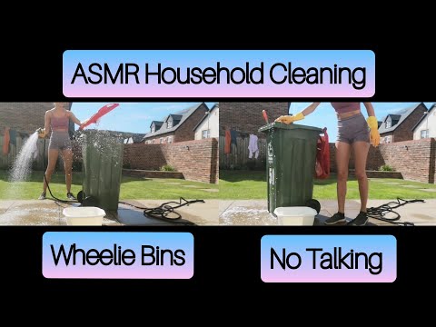 ASMR Household Cleaning The Wheelie Bins No Talking