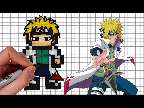 Comment Dessiner MINATO NARUTO [Manga - Animé] Pixel Art
