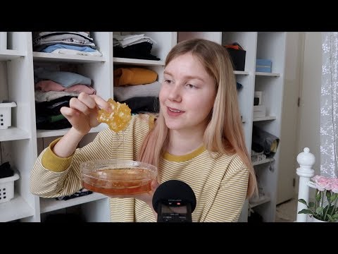 ASMR honeycomb eating + mouth sounds