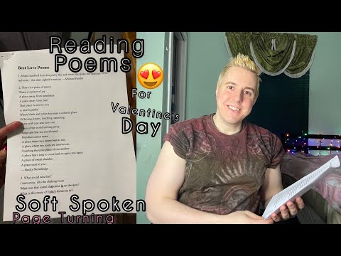 ASMR Reading Love Poems With Trevor [Soft Spoken] Let's Hang Out - Page Turning Valentine’s Special