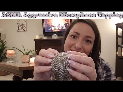 ASMR Aggressive Microphone Tapping-No Talking After Intro