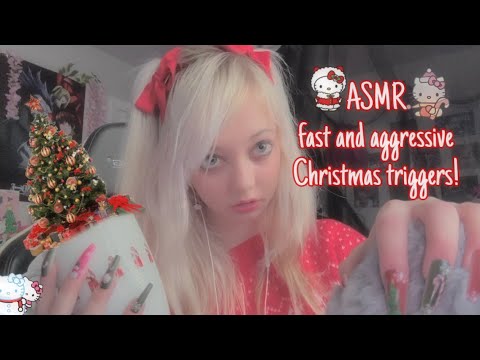 ASMR fast and aggressive Christmas triggers!🎄❤️