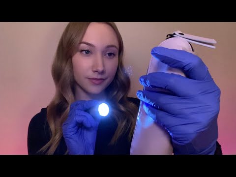 ASMR Grasping & Closely Examining Objects w/ Gloves & Light