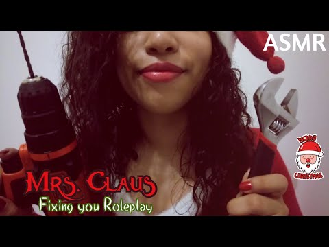 [ASMR] 🎅🎄 Mrs Claus Fixing You Roleplay (Latex gloves, Tapping, Tracing, Metal and Tool Sounds)
