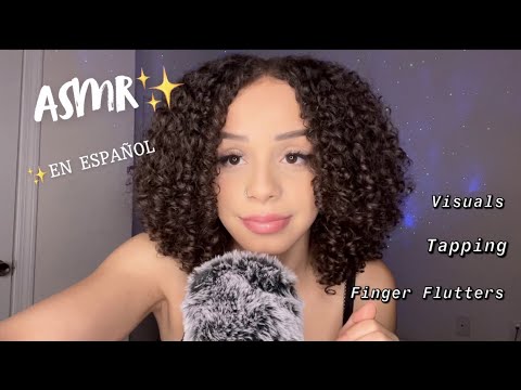 ASMR EN ESPAÑOL - Finger Flutters + Tapping (w/ visuals) | Mi cancion favorita en español  🎶🎵