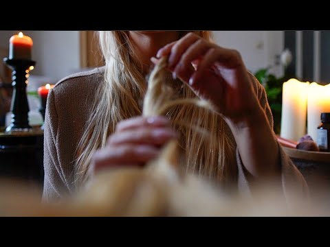 ASMR soft spoken hairplaying & brushing on your hair | you are loved & saved
