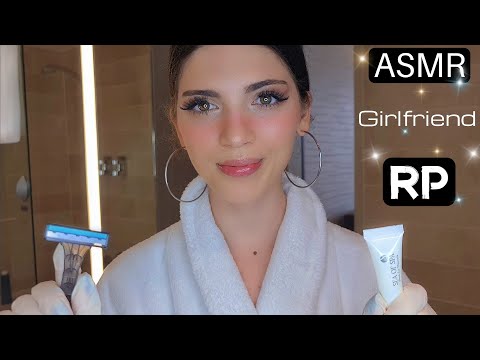 ASMR Girlfriend Shaves YOUR Beard & Gives YOU a Massage (Loves to Take Care of You) Latex Gloves