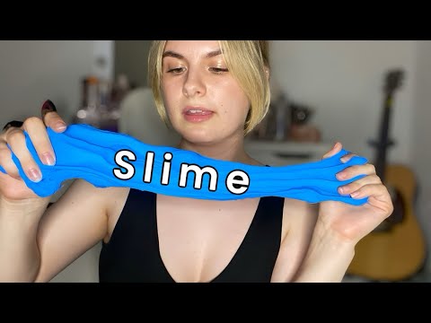ASMR | Playing w/ Slime (fluff)