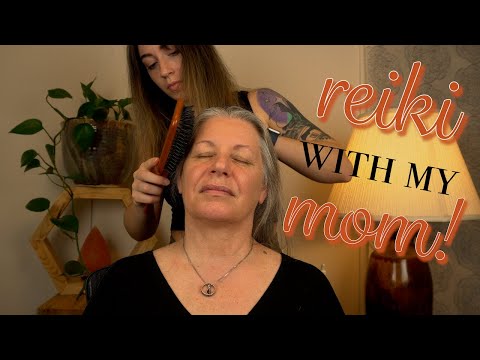 ASMR | Reiki Session With My Mom (Hand Movements, Hair Brushing, Scalp Massage)