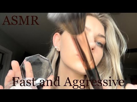 Fast and Aggressive Makeup Application | ASMR