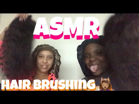 ASMR hair brushing sounds 💆🏽‍♀️ NO TALKING ❌