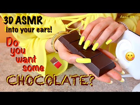 Do you want CHOCOLATE? 🍫 ASMR in 3D sound into your ears! 🎧 SCRATCHING * TAPPING * EATING * etc! 💛