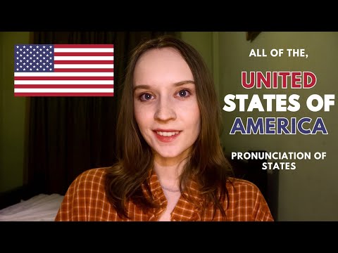 Russian Tries to Pronounce All 50 States of America [ASMR] (Whispered, soft spoken, hand movements)