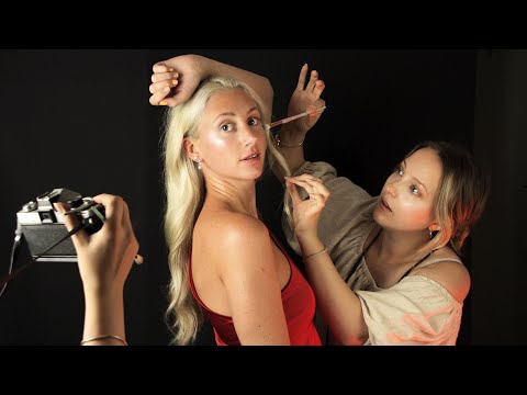 ASMR Photoshoot Precise Hair Fixing, Perfectionist Hair, Make up, Clothing Finishing Touches