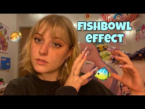 ASMR The Fishbowl Effect experimentation 4 ways, mouth sounds, inaudible whisper, glass, beeswax🐠🥣
