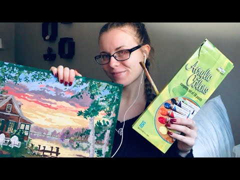 ASMR! Tapping and scratching..With my paintings and paint Supplies!!