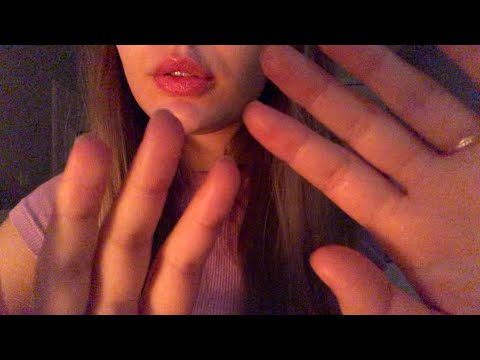 ASMR two handed/double hand movements + mouth sounds