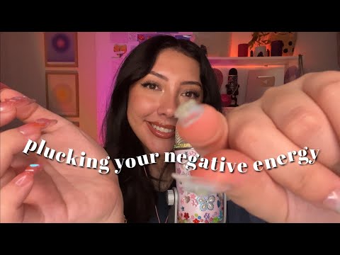 ASMR plucking your negative energy and replacing it with positive affirmations ✨🫶 | Jillian’s CV